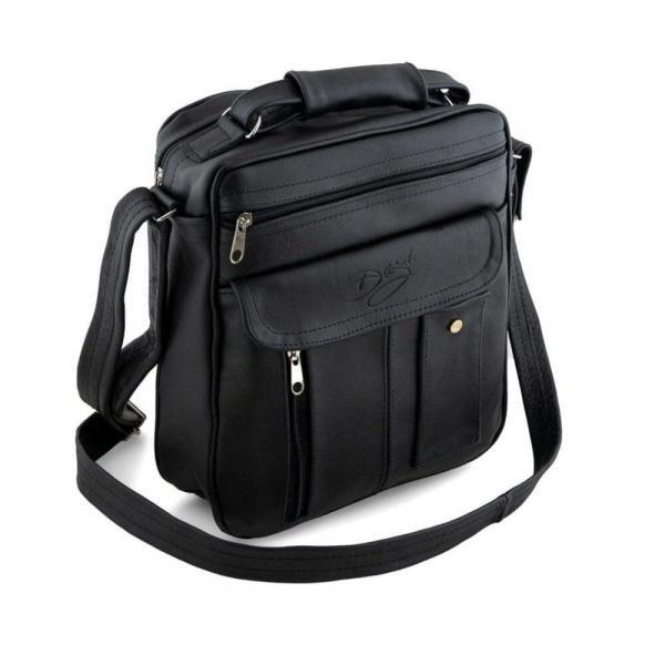 Bolso Mensajero de Piel Negro Natural Dasalo - Image 2