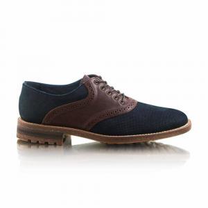 Zapatos de Hombre de Piel Azul Marino Dasalo