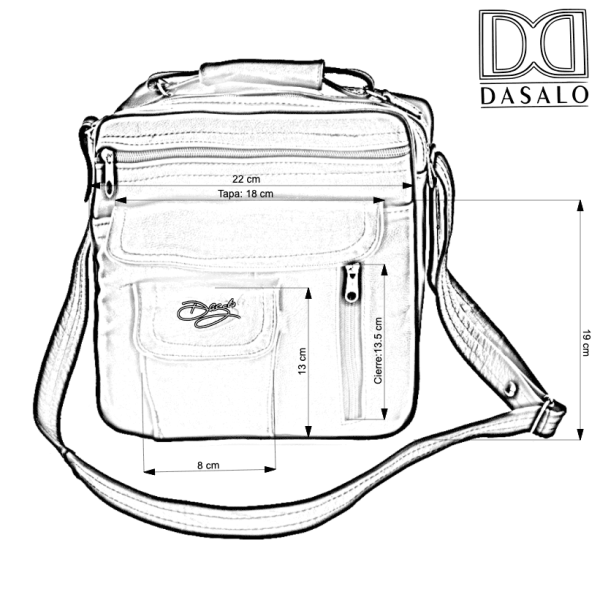 Bolso Mensajero de Piel Genuina - Image 5