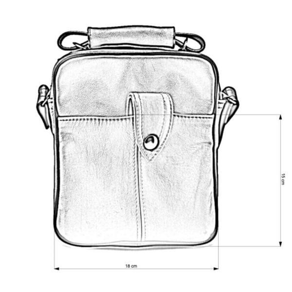 Bolso crossbody tipo bandolera de piel. - Image 5