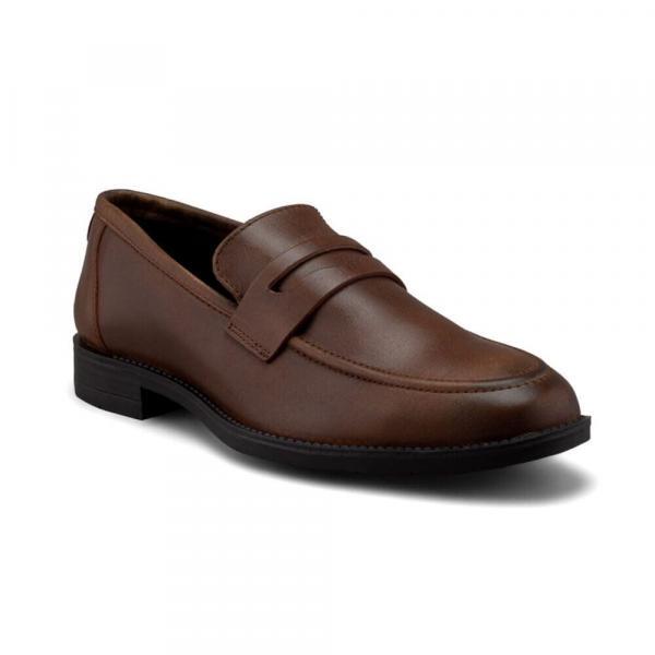 Penny Loafer Café En Piel Para Hombre