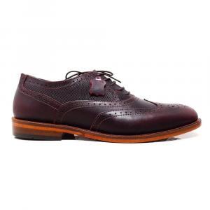 Zapato Bostoniano Artesanal para Hombre en Piel Color Vino Dasalo