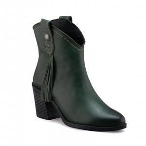 Botas vaqueras para mujer, estilo casual, marca Dasalo, hechas totalmente de piel genuina de vaca