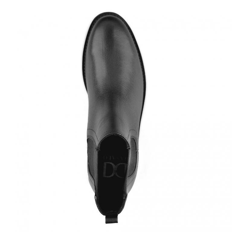 Botín Chelsea De Piel Vacuno Negro Para Hombre - Dasalo Calzado