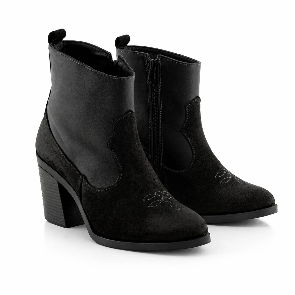 Bota de Mujer Estilo Vaquera de Piel