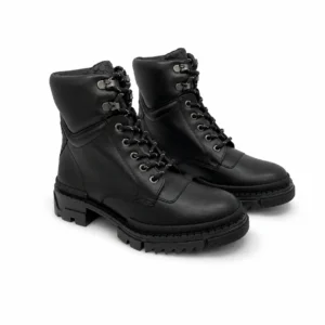 Bota Combat De Piel Vacuno Para Mujer