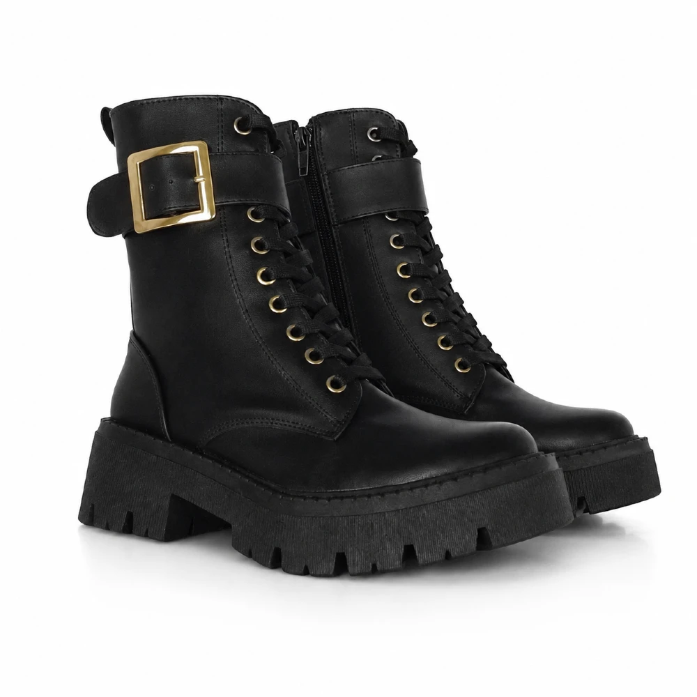 Botas Combat Negras de Mujer