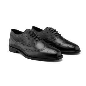 Zapato Oxford Bostoniano Negro De Piel Para Hombre Estilo Clásico