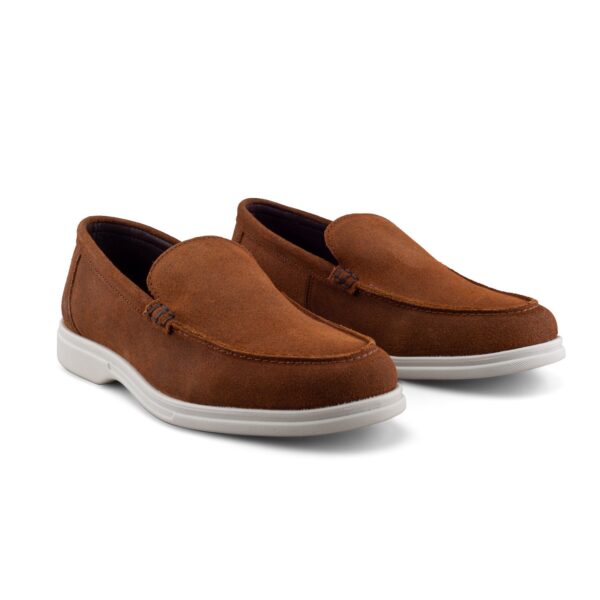Mocasín De Gamuza Café Para Hombre Con Suela Ligera
