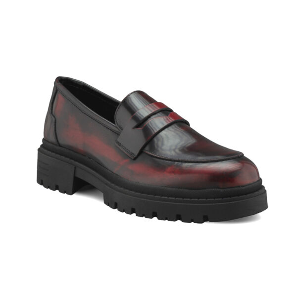 Zapato Mocasí­n de Caballero Color Vino