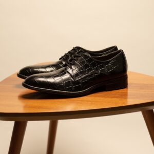 Zapato en piel negra para ocasiones formales DASALO