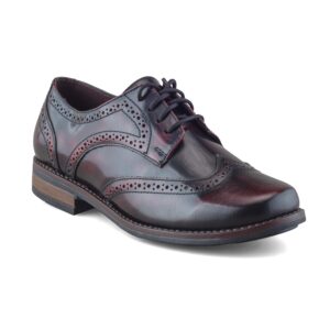 Bostoniano De Piel Vacuno Vino Para Mujer