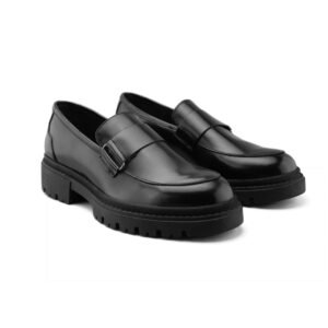 Loafer Chunky Negro de Piel para Hombre