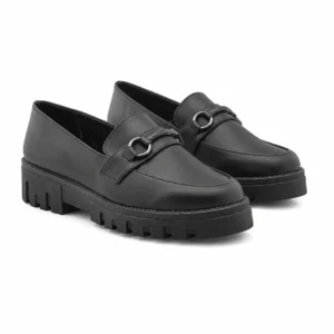 Mocasín Negro Casual Para Mujer