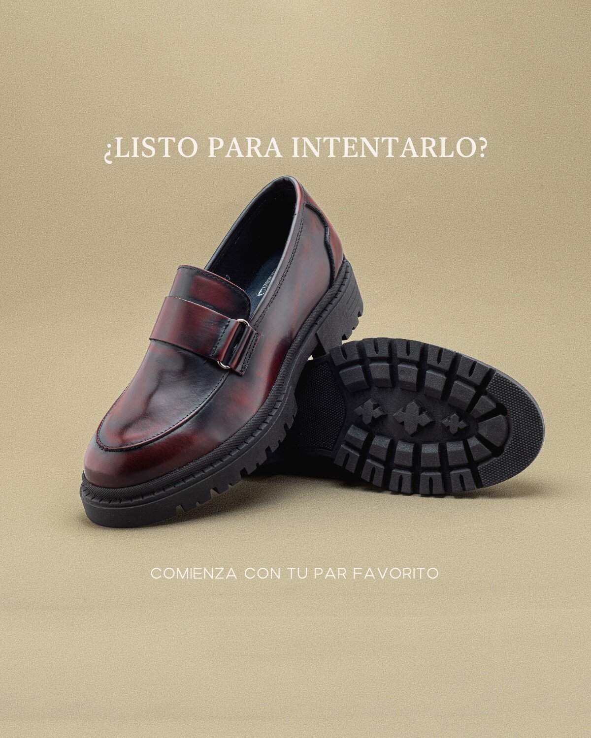 Mocasines de piel vino nuevos