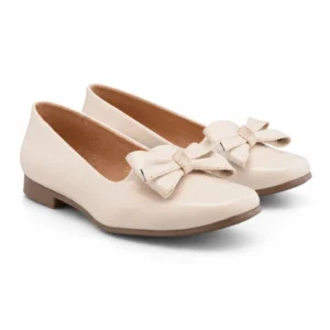 Flats De Charol Con Moño de Mujer