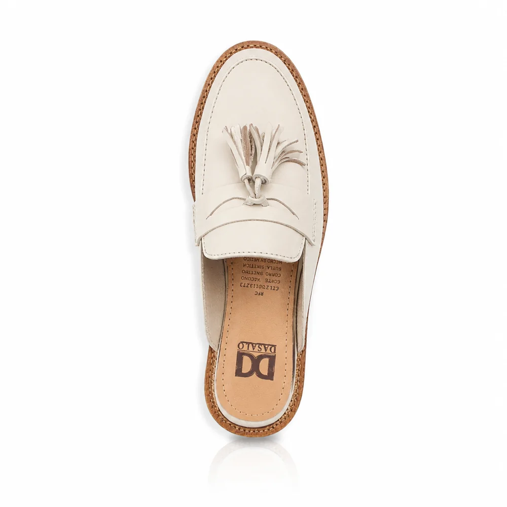 Mule para mujer color hueso