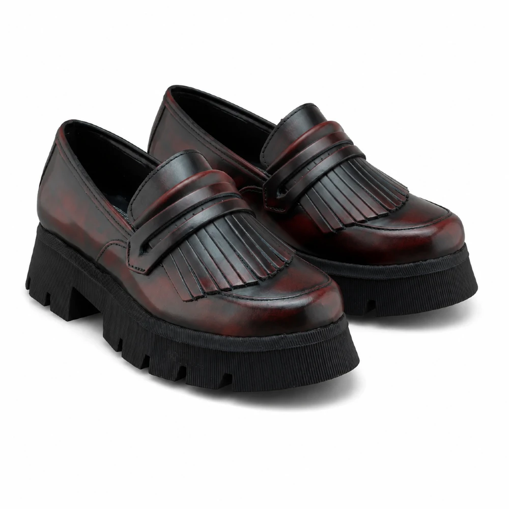 Mocasín Chunky De Mujer En Piel