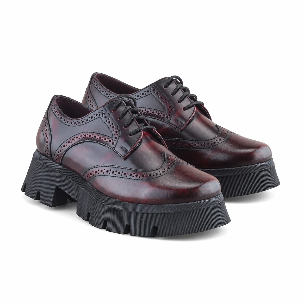 Bostoniano De Piel Vacuno Suela Chunky
