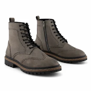 Bota Bostoniana En Gamuza Gris