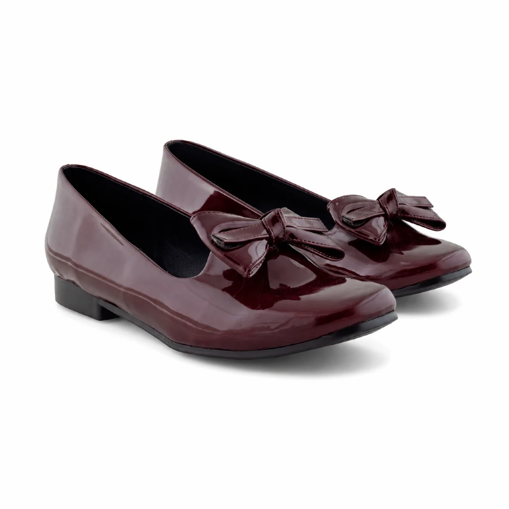 Flats De Charol Vino