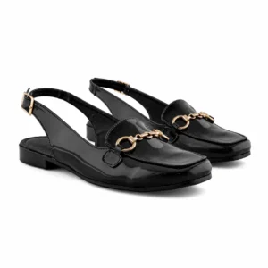 Mocasín de Charol Brillante Negro