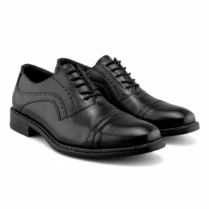 Zapato Oxford Negro De Piel