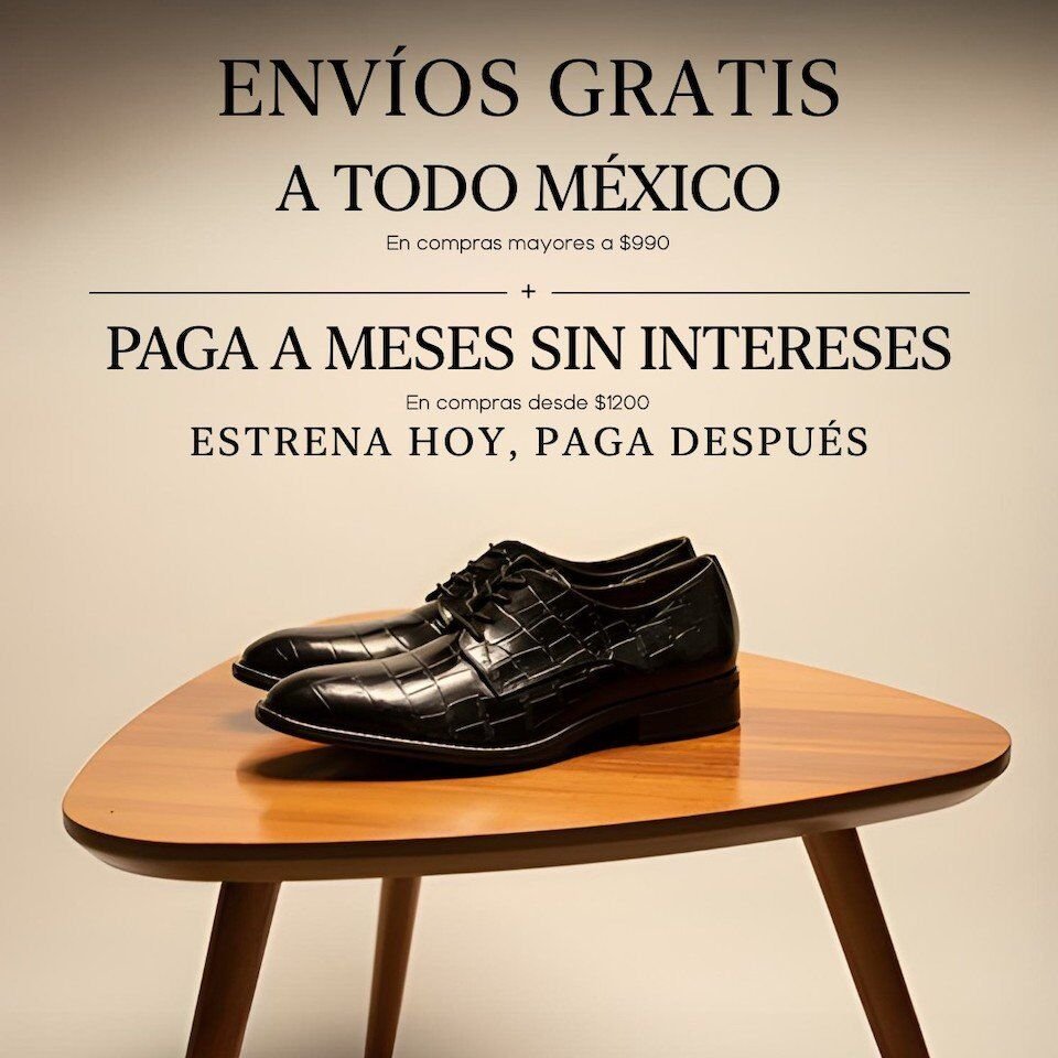 Zapatos con envio gratis Mexico y 12 meses sin intereses a partir de $1200
