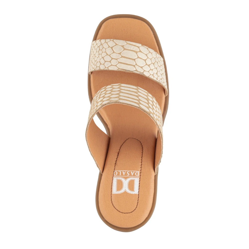 Sandalia Beige De Tacón Para Mujer Hecha En México