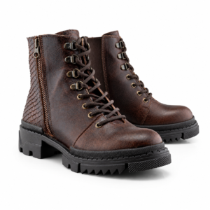 Bota Estilo Combat de Mujer Moda Casual