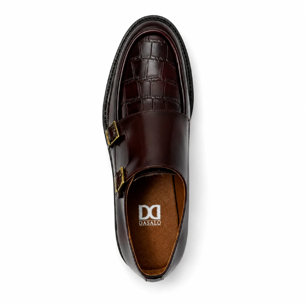 Vista superior de Zapato Monkstrap de Piel para Hombre