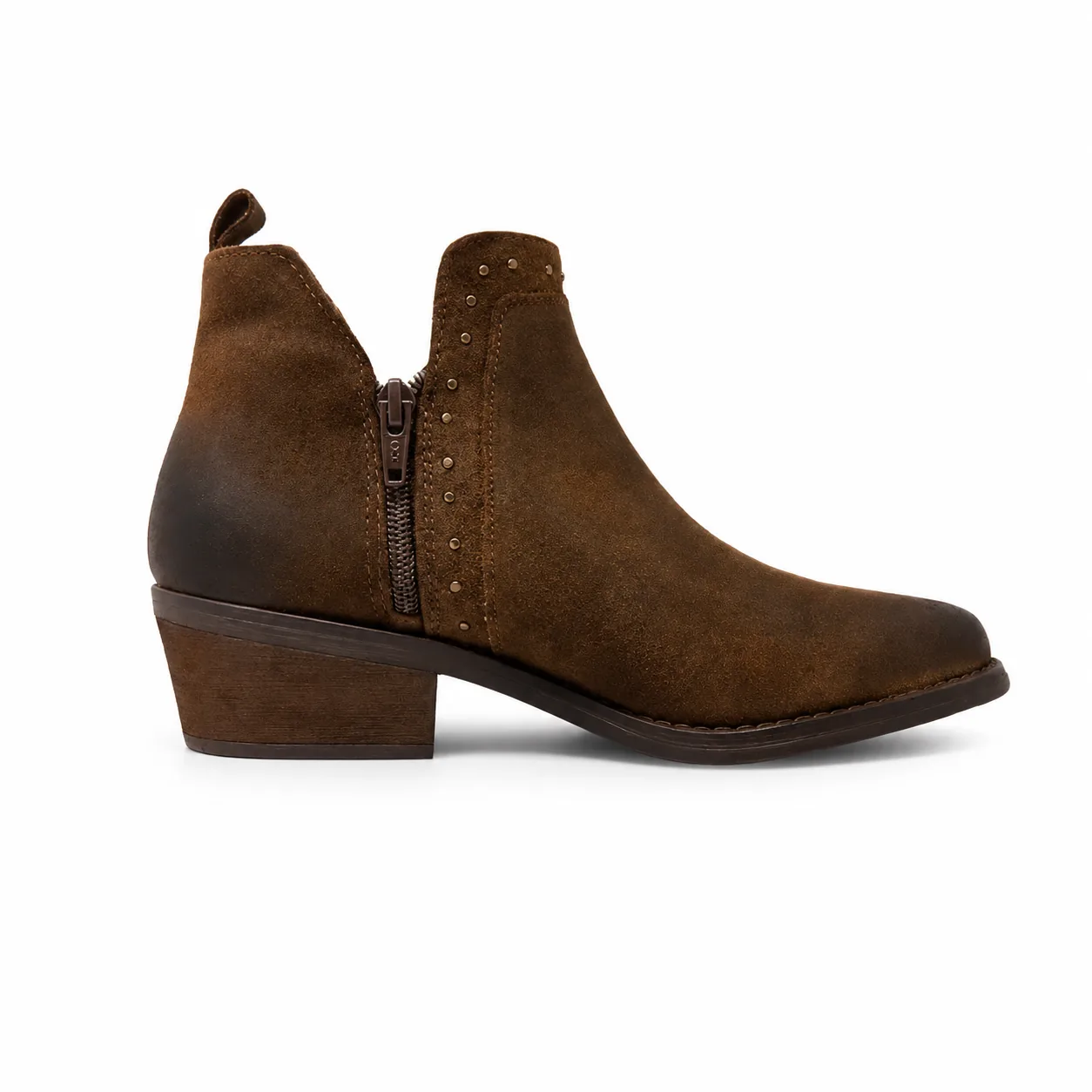 Botas de mujer casuales color café de gamuza