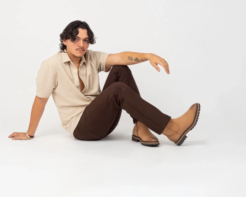 Botas Roper Sin Agujetas Para Hombre En Piel Nobuck Café Claro